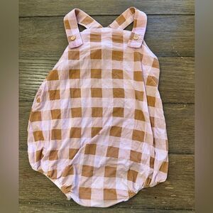 Kate Quinn Country Bubble in Tea Gingham Size 12-18m